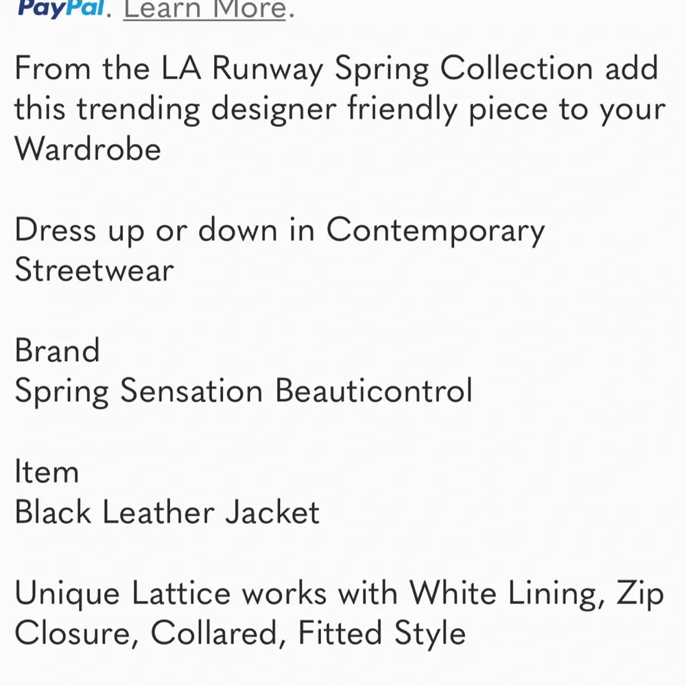 Black and White Leather Jacket with Sleek Design - Picture 3 of 10